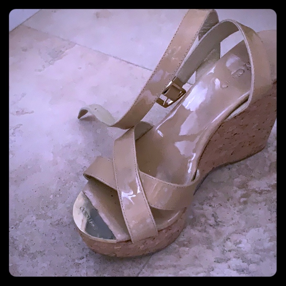 Beautiful tan jimmy choo wedge